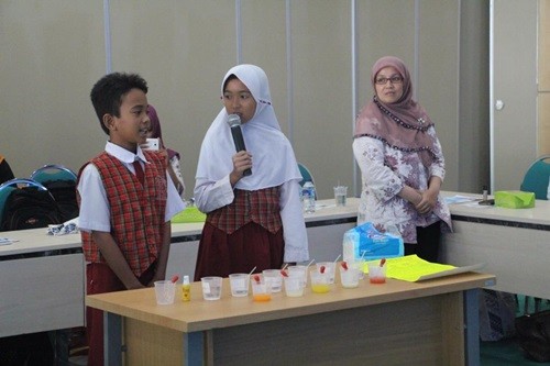 Uji demonstrasi vitamin C yagn dibawakan SDN Jelupang 2 Tangsel