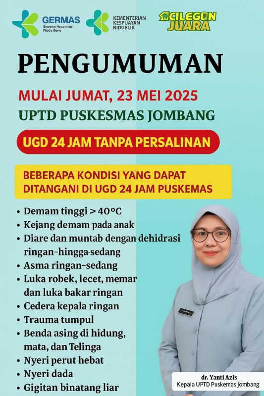 UGD 24 Jam Tanpa Persalinan Puskesmas Jombang Kota Cilegon
