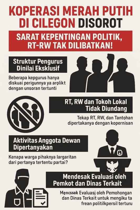Koperasi Merah Putih di Cilegon Disorot: Sarat Kepentingan Politik, RT-RW Tak Dilibatkan! 1 koperasi merah putih Cilegon, kepentingan politik koperasi, pengurus koperasi Citangkil, politisasi koperasi