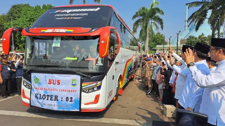 Calon Haji Tangerang 2025, Kloter 02 JKG, pemberangkatan haji Banten