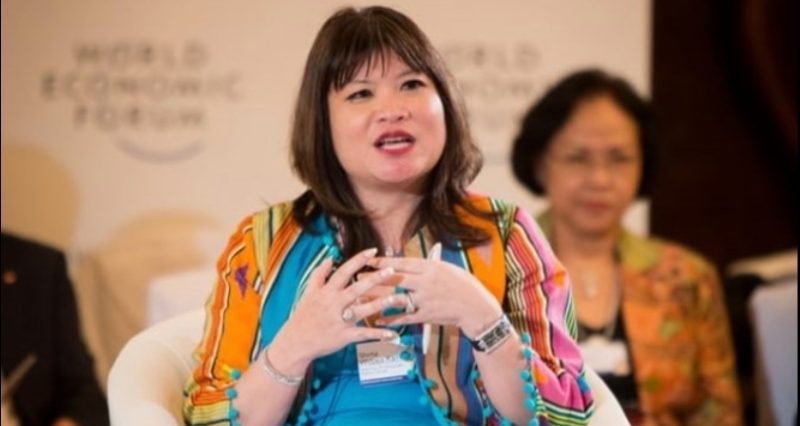 Ketua Apindo Shinta Kamdani dalam forum ekonomi membahas gangguan premanisme terhadap investasi pabrik kimia CA-EDC di Cilegon