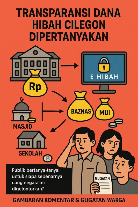 Ilustrasi pengelolaan dana hibah di Kota Cilegon yang dipertanyakan publik
