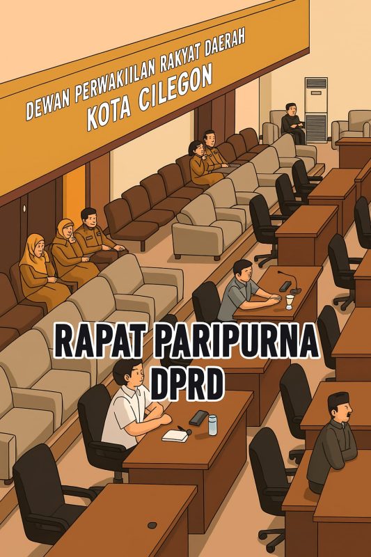 Kursi pejabat eselon 2 tampak kosong dalam rapat RPJM Kota Cilegon tahun 2025–2029.