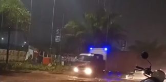 Banjir merendam kawasan Sukajadi dan Lingkar Selatan PCI Cilegon setelah diguyur hujan deras disertai petir dan guntur.