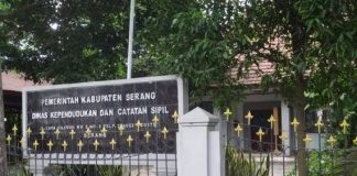 Gedung OPD Disdukcapil Kabupaten Serang yang belum siap digunakan