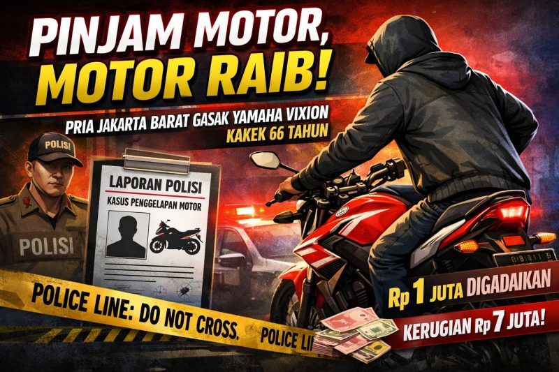Pinjam Motor Alasan Beli Buah, Pria Jakarta Barat Gasak Yamaha Vixion Kakek 66 Tahun di Pontang 1 IMG 20260124 WA0001