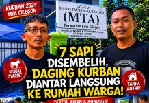 7 Sapi Disembelih, MTA Cilegon Antar Daging Kurban Langsung ke Rumah Warga