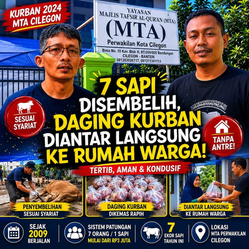 7 Sapi Disembelih, MTA Cilegon Antar Daging Kurban Langsung ke Rumah Warga 1 IMG 20260527 WA0012