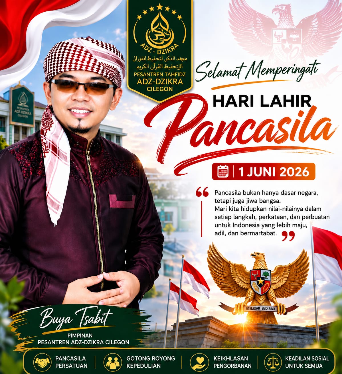 Hari Lahir Pancasila 2026, Buya Tsabit: Semangat Kurban dan Gotong Royong Adalah Wajah Nyata Pancasila