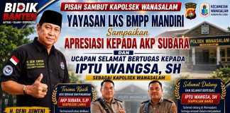 Yayasan LKS BMPP Mandiri Sampaikan Apresiasi kepada AKP Subara, Ucapkan Selamat Bertugas kepada IPTU Wangsa sebagai Kapolsek Wanasalam