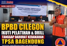 BPBD Cilegon Ikuti Pelatihan dan Drill Tanggap Darurat Kebakaran TPSA Bagendung