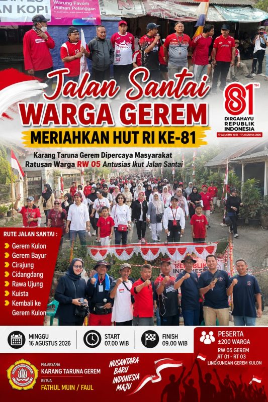 Jalan Santai Warga RW 05 Gerem Meriahkan HUT RI ke-81 1 IMG 20260816 WA0042