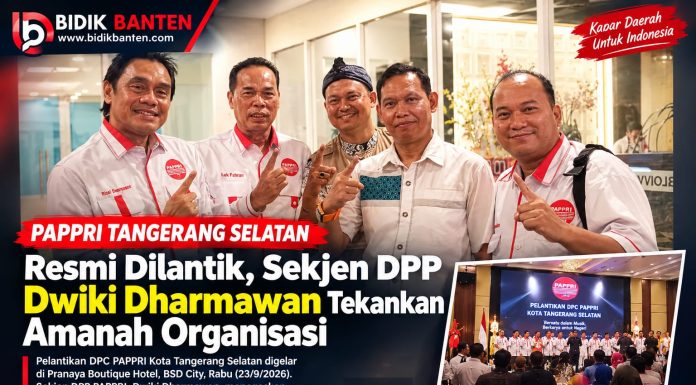 PAPPRI Tangsel Resmi Dilantik, Sekjen DPP Dwiki Dharmawan Tekankan Amanah Organisasi